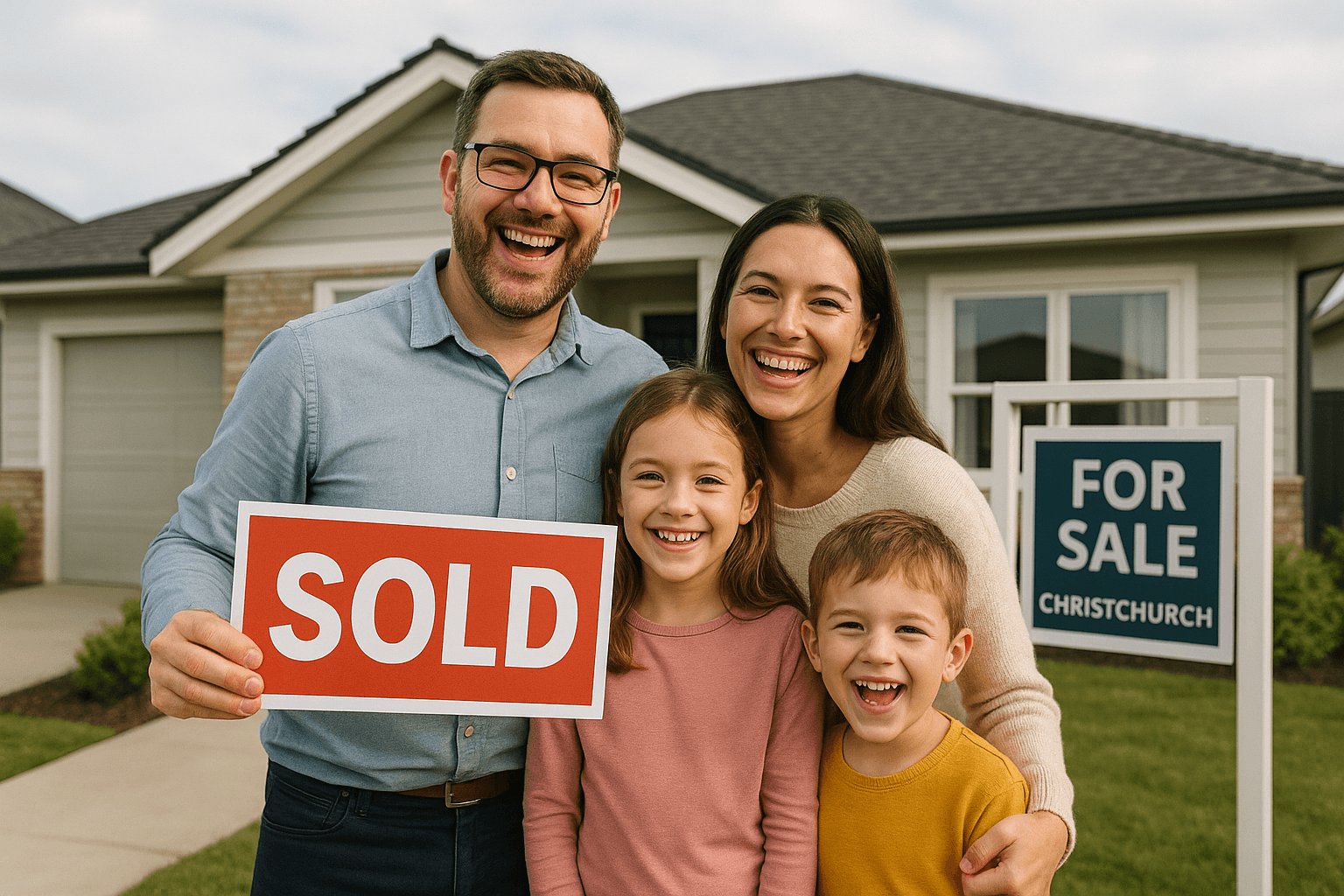 Happy Christchurch homeowner after a quick sale
